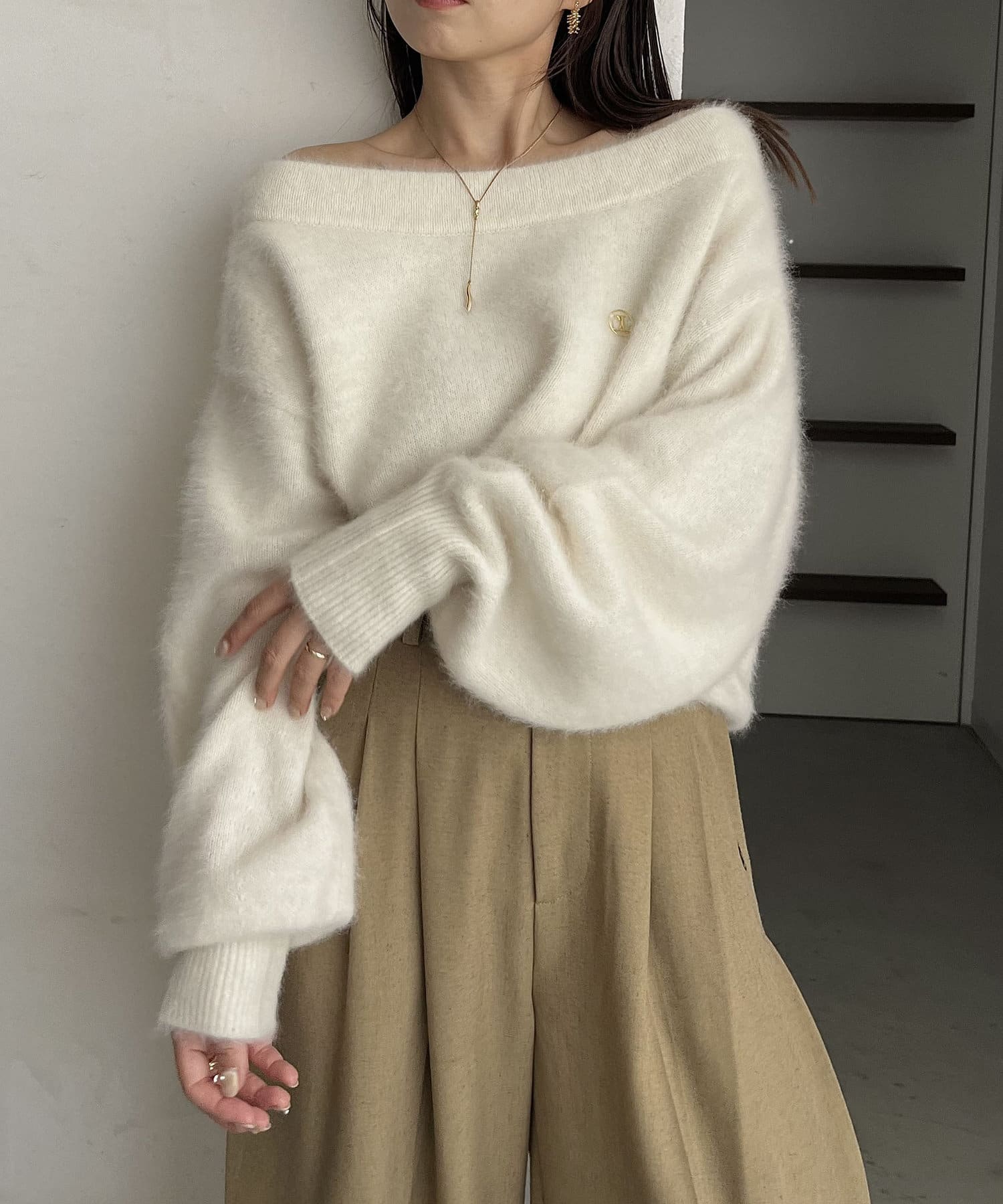 C.L】FOXカシミアボートネックニット | CAPRICIEUX LE'MAGE(カプリ