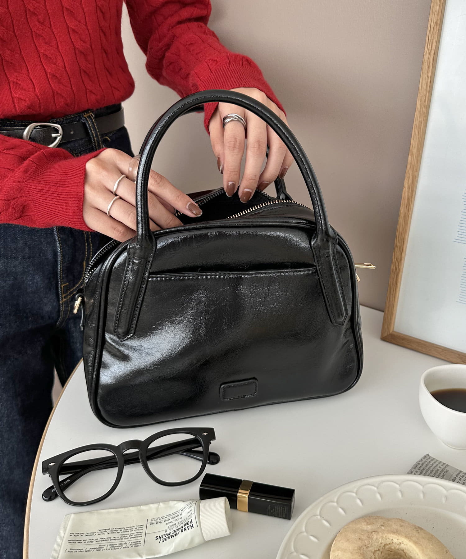 収納力抜群！/ 500mlペットボトル・長財布も収納可能◎】ヴィンテージ