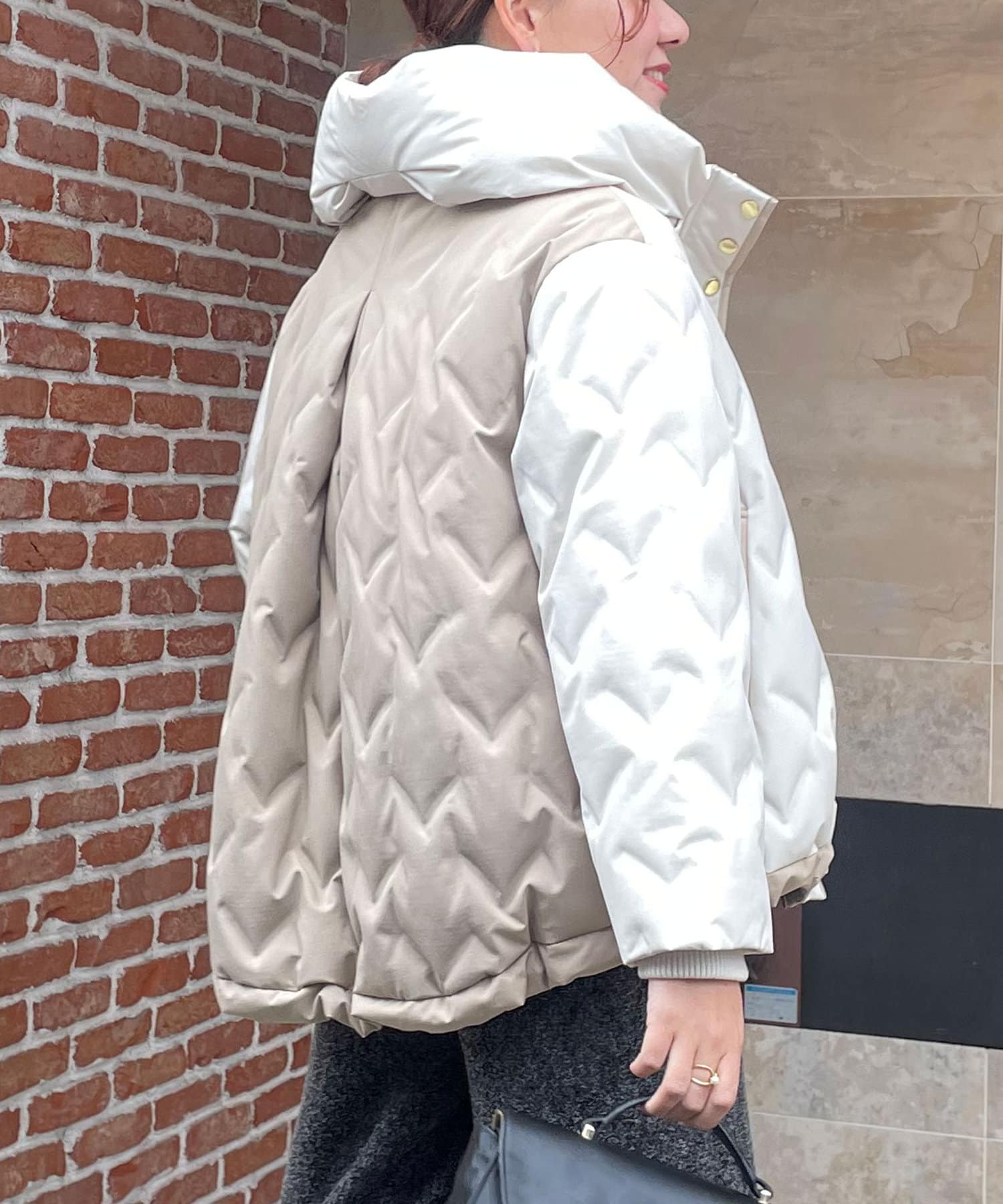 配色テントラインダウンジャケット | Jena espace merveilleux(ジェナ