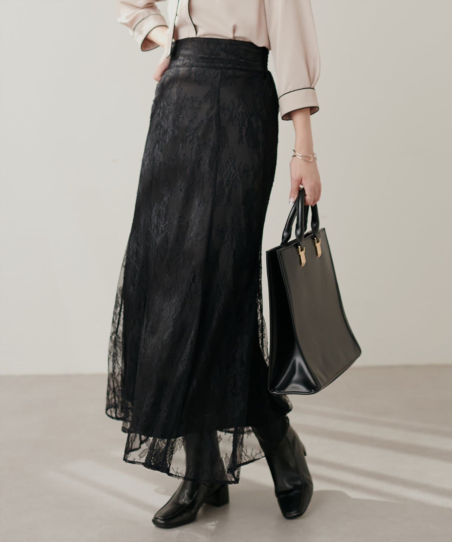 osono長さ変えれるレーススカート | natural couture(ナチュラル