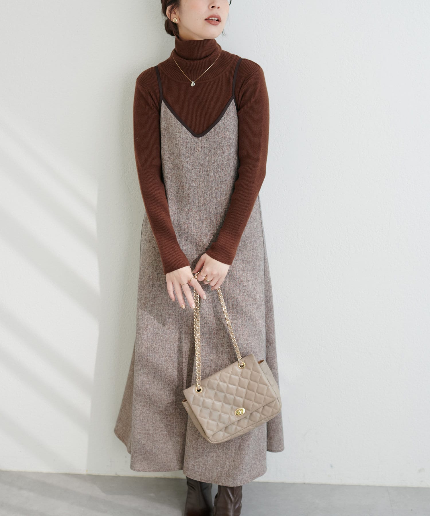 WEB限定 / パイピングキャミワンピース | natural couture(ナチュラル