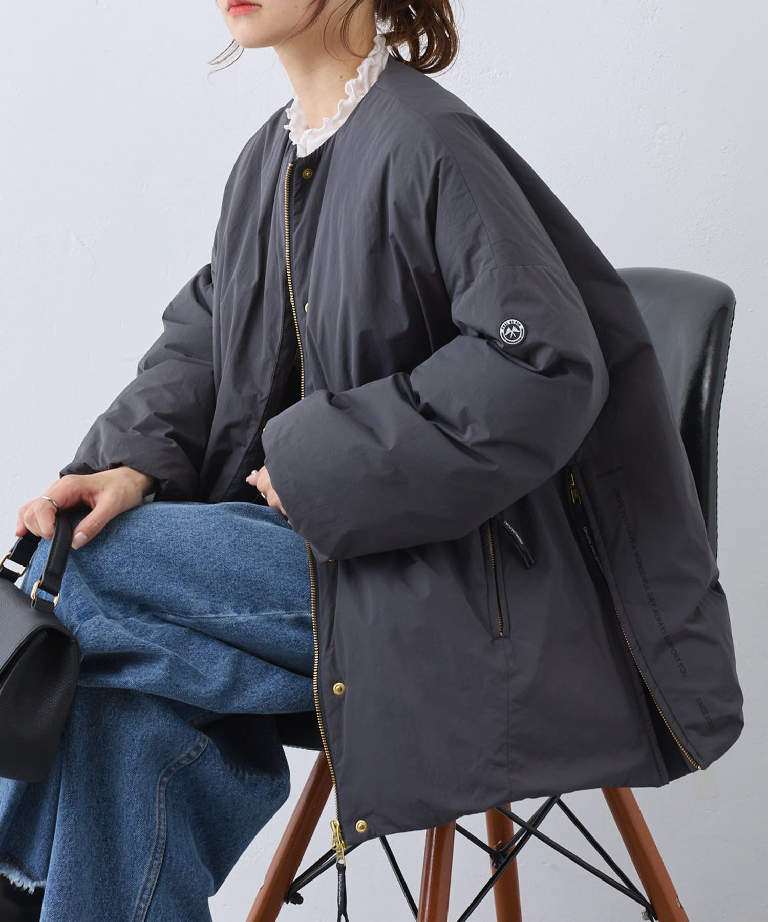 フレンチダックダウンサイドジップジャケット | PUAL CE CIN