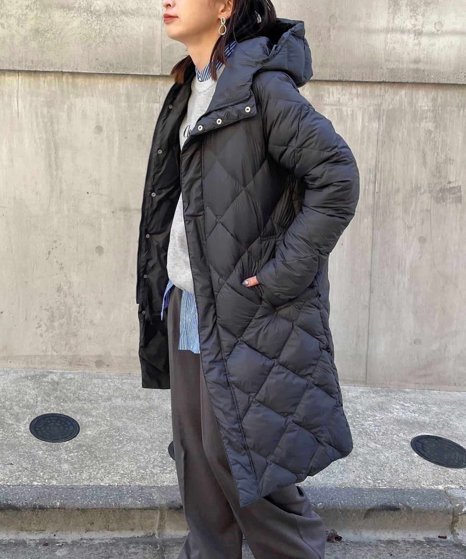 TAION/タイオン】PACKABLE ロングフードダウンジャケット | FREDY