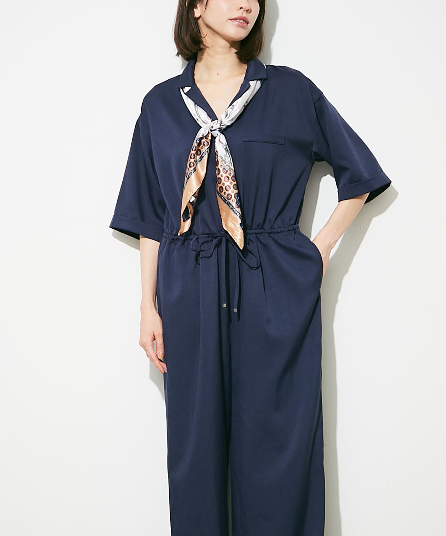 kana__18sセレクト】【サイズ展開有】ハーフスリーブ開襟