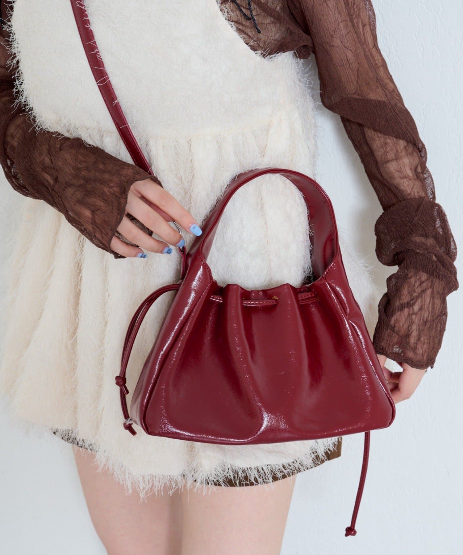 4色展開/500mlペットボトル収納可/2WAY】ギャザーポーチBAG | Kastane