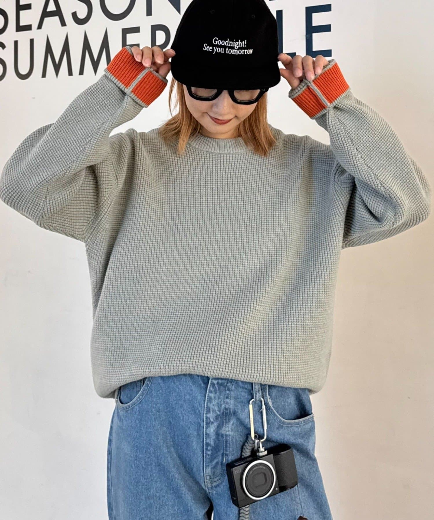 ヨレ・伸びが起こりずらくお手入れ簡単】ユニセックス/袖配色/洗える