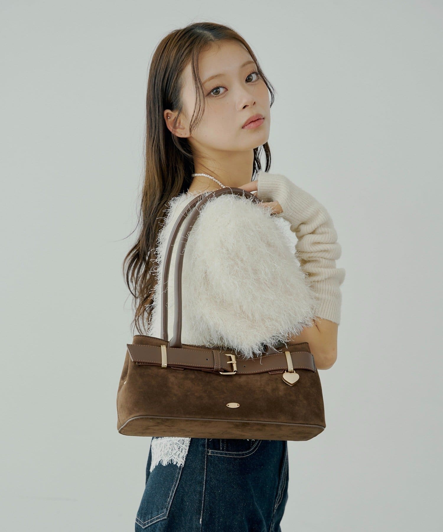 ハートキーチャーム付きベルトボストンバッグ | Chico(チコ)レディース