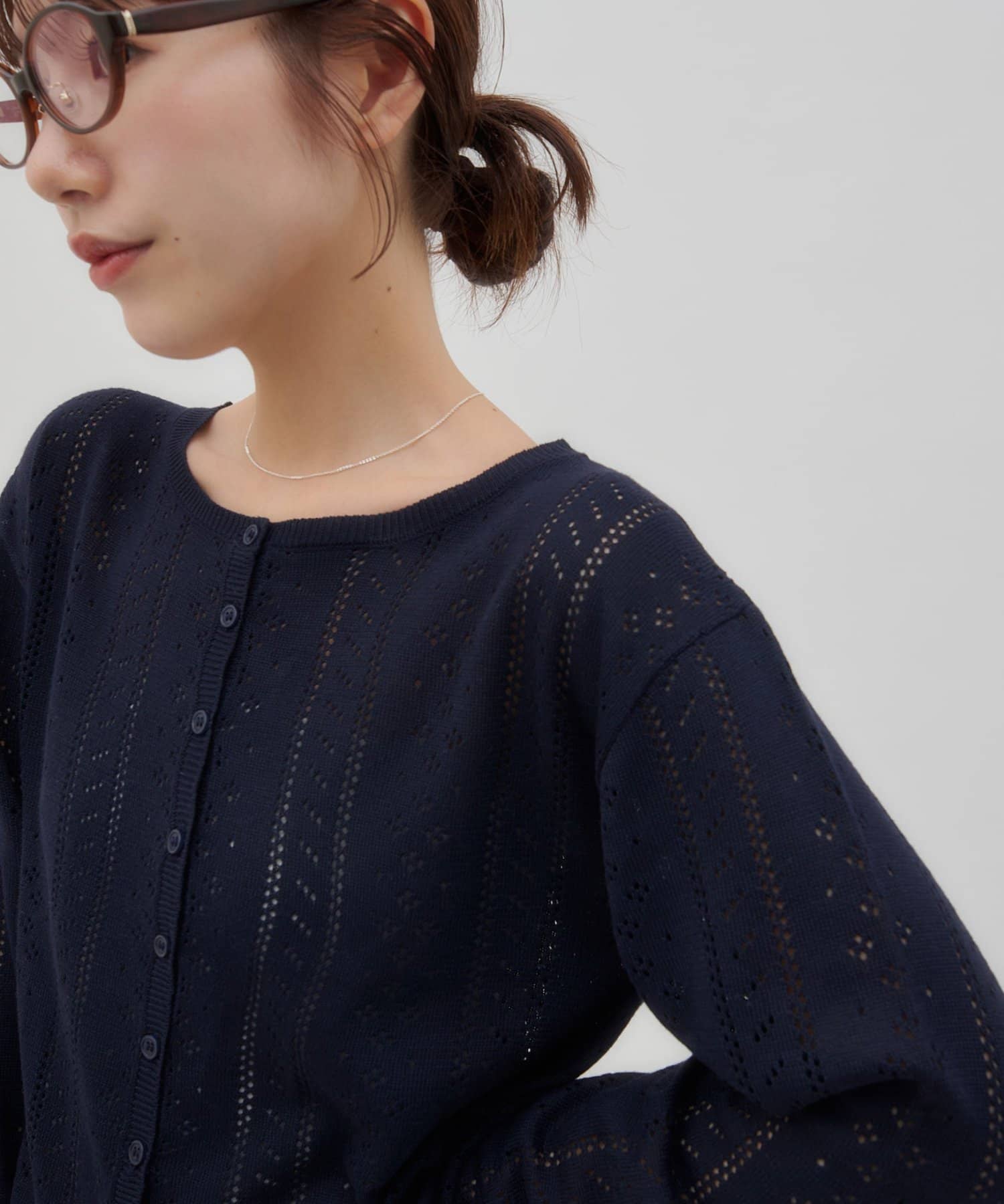 umm./5色展開】アイレットフリルニットカーディガン《WEB限定カラー