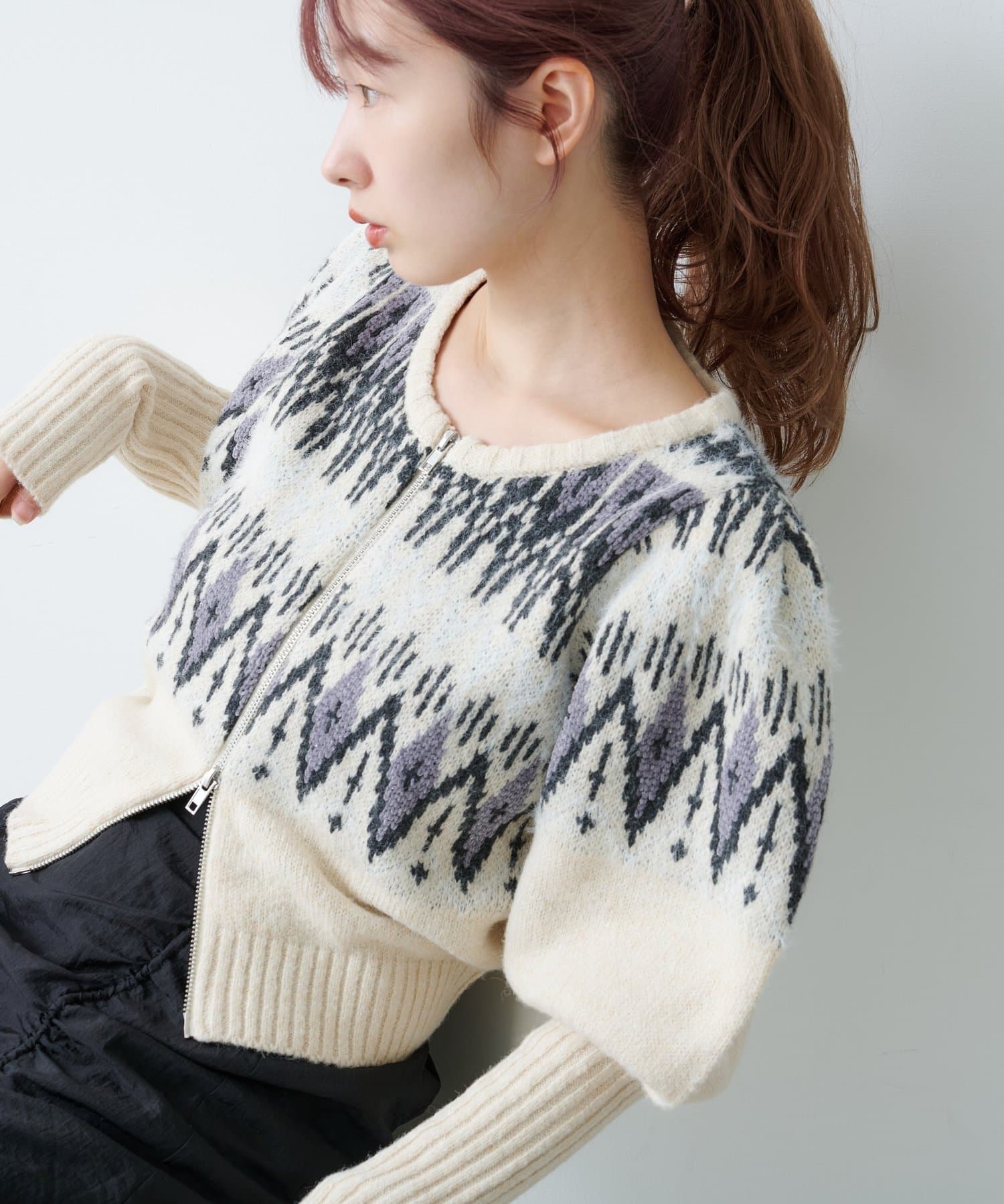 Kastane】ノルディックZIPカーディガン | OUTLET(アウトレット