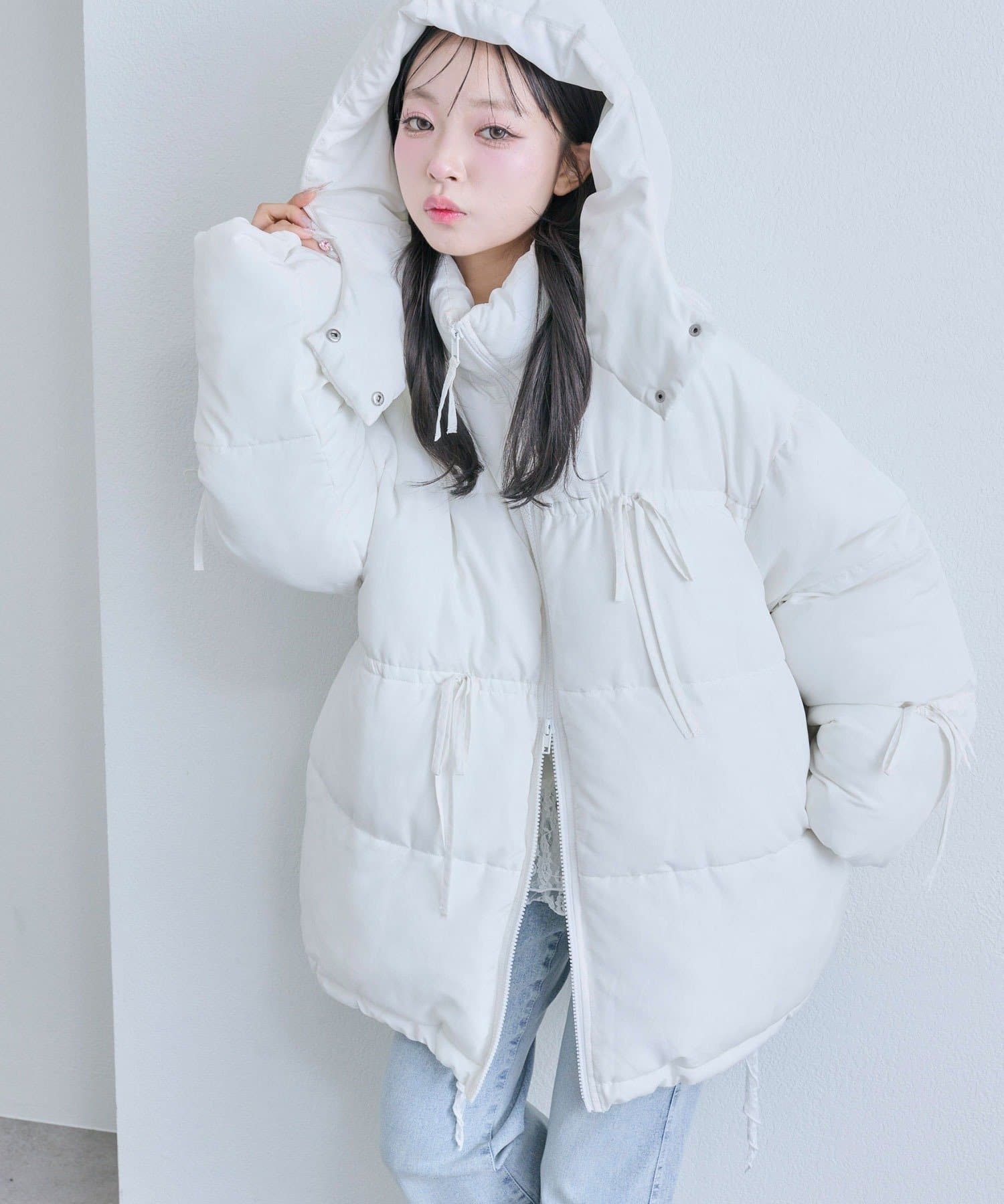 リボンエコダウンミドル丈ブルゾン | OLIVE des OLIVE(オリーブ デ