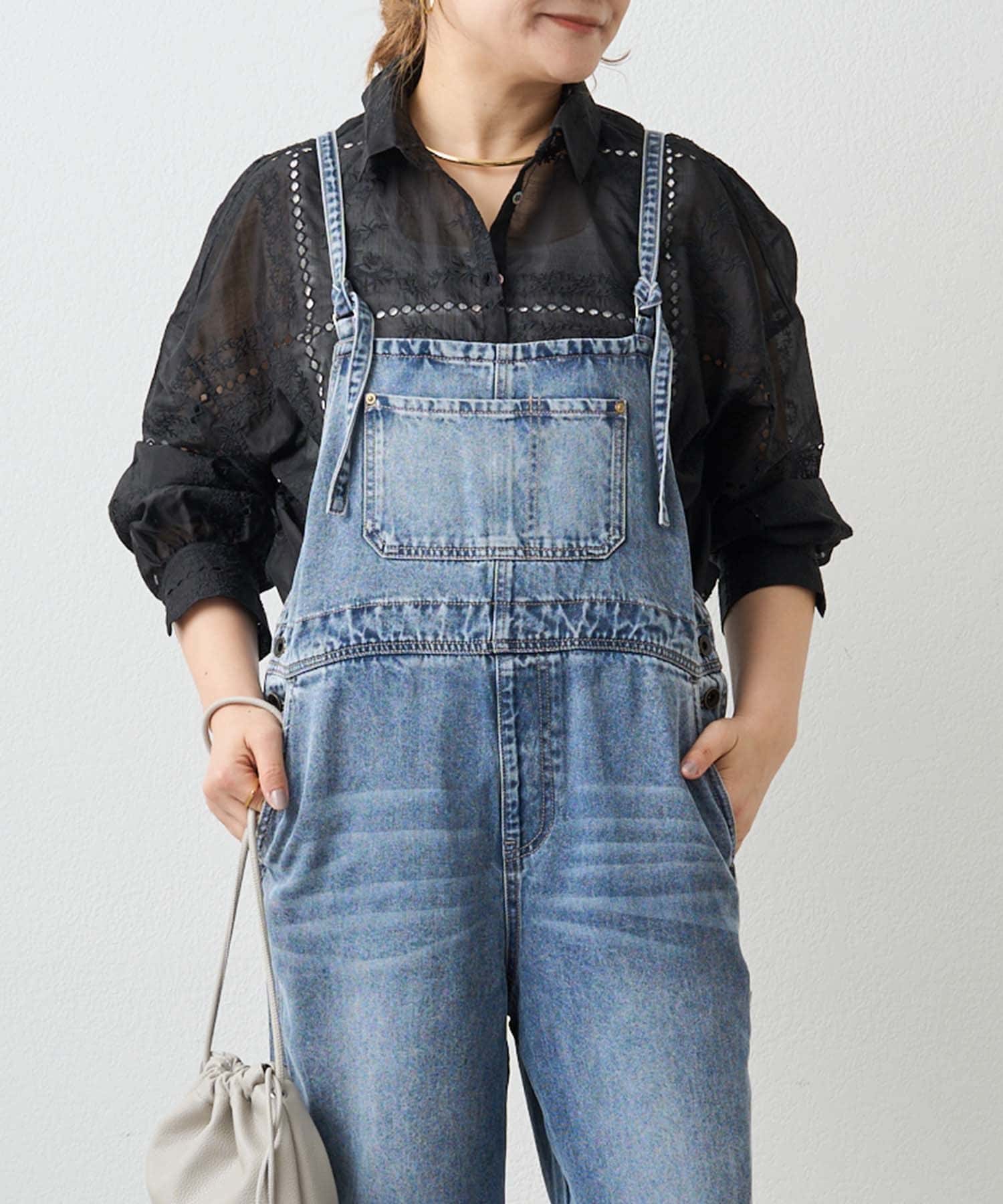 リヨセル混デニムサロペット | PUAL CE CIN(ピュアルセシン)レディース