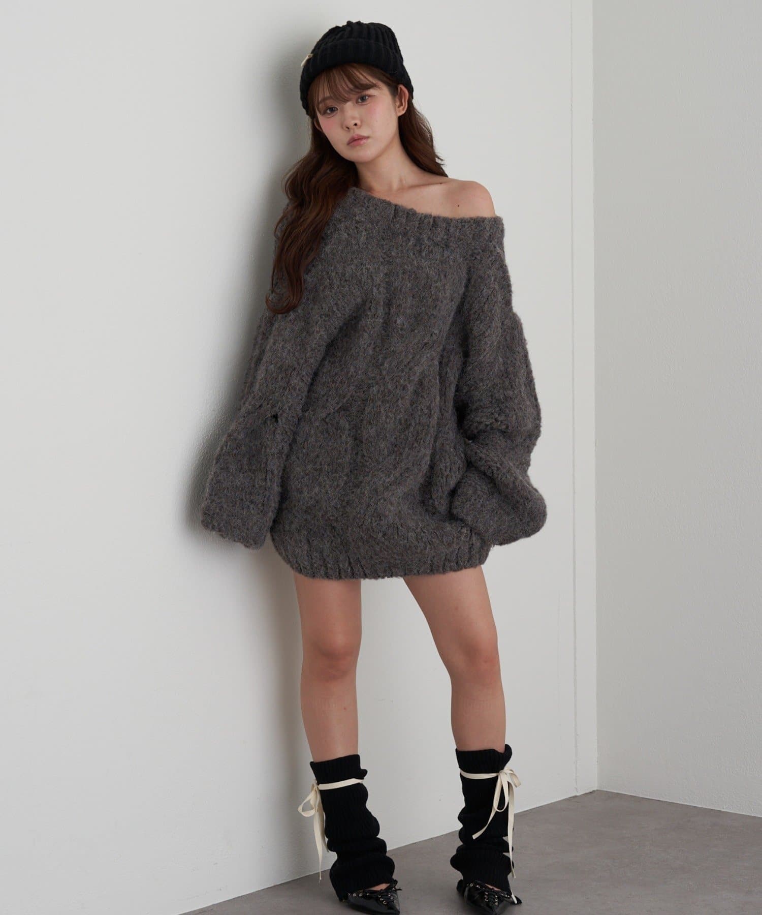 RAY CASSIN】ケーブルルーズチュニックニット | OUTLET(アウトレット