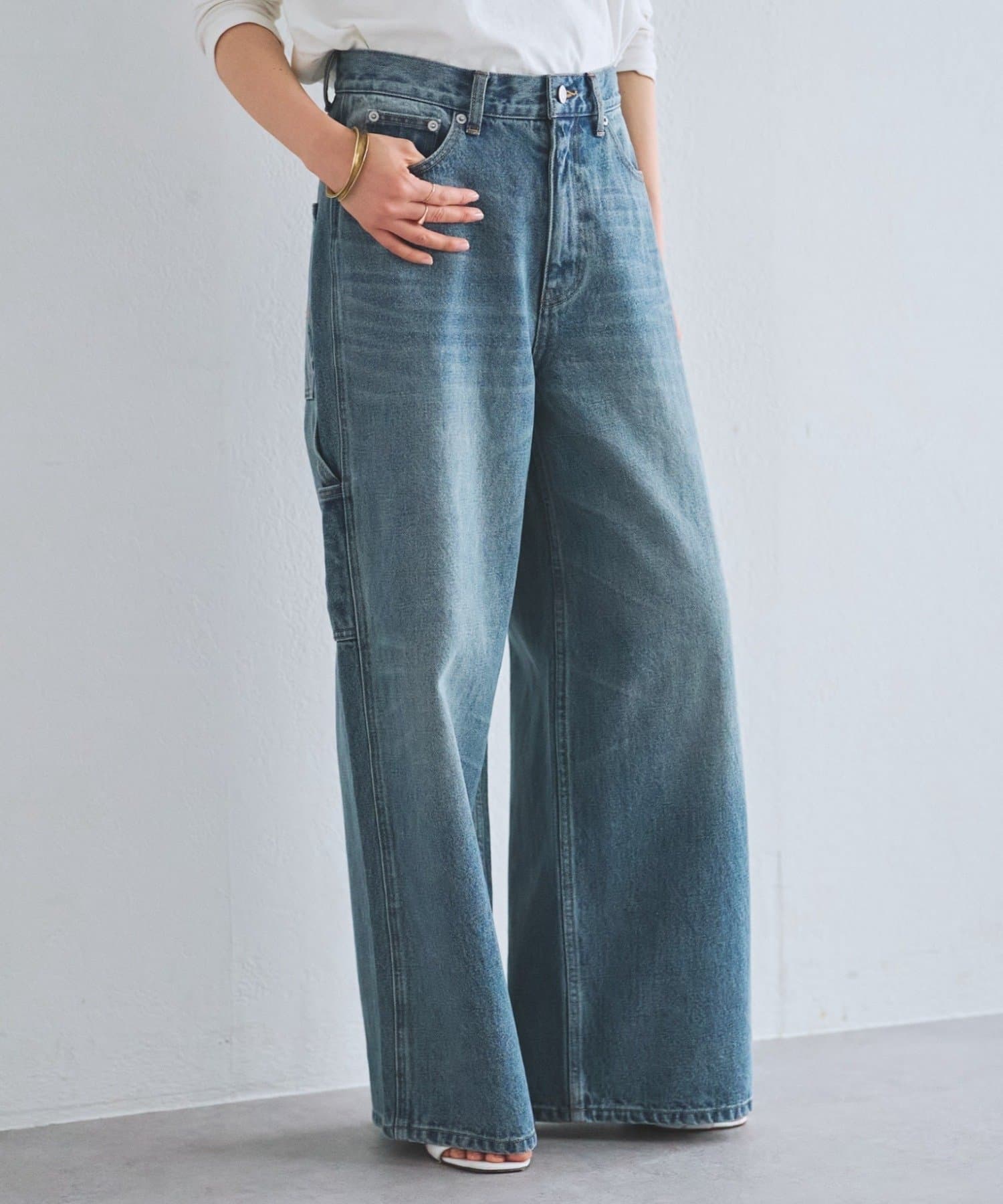 刺繍入りワイドデニム | BEARDSLEY(ビアズリー)レディース | PAL