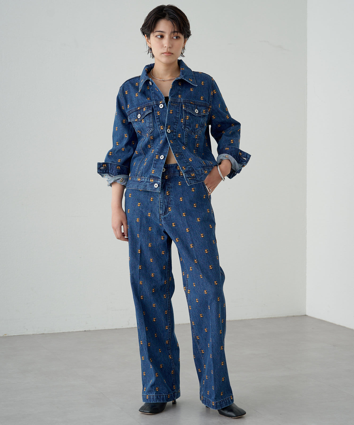 Loungedress】花柄刺繍デニムジャケット | OUTLET(アウトレット