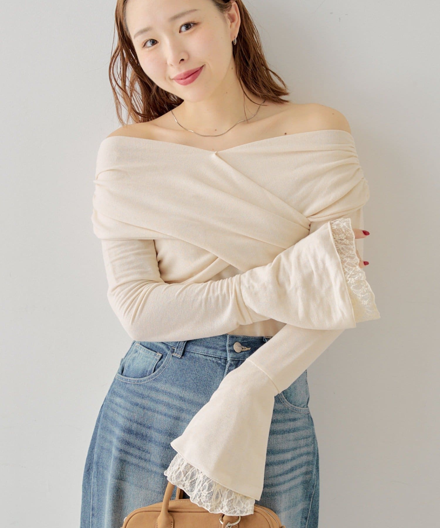 袖フリルクロスワンショルトップス | Chico(チコ)レディース | PAL