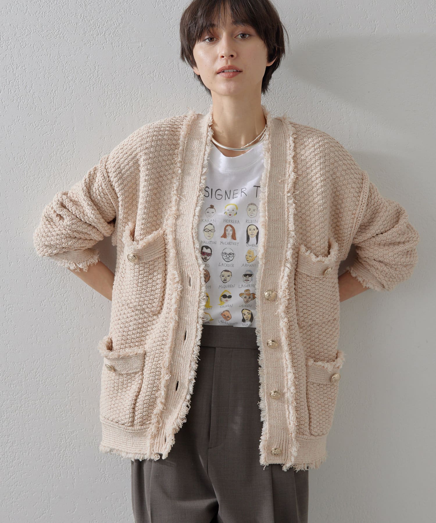 TWEEDYニットジャケット2 | Whim Gazette(ウィム ガゼット)レディース