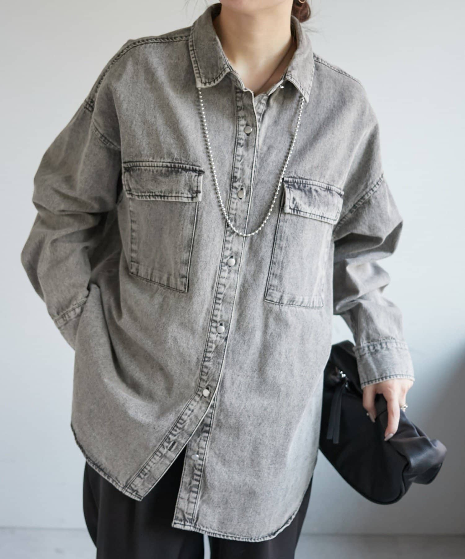 kana__18s セレクト】ヴィンテージ加工デニムシャツ | Remind me and