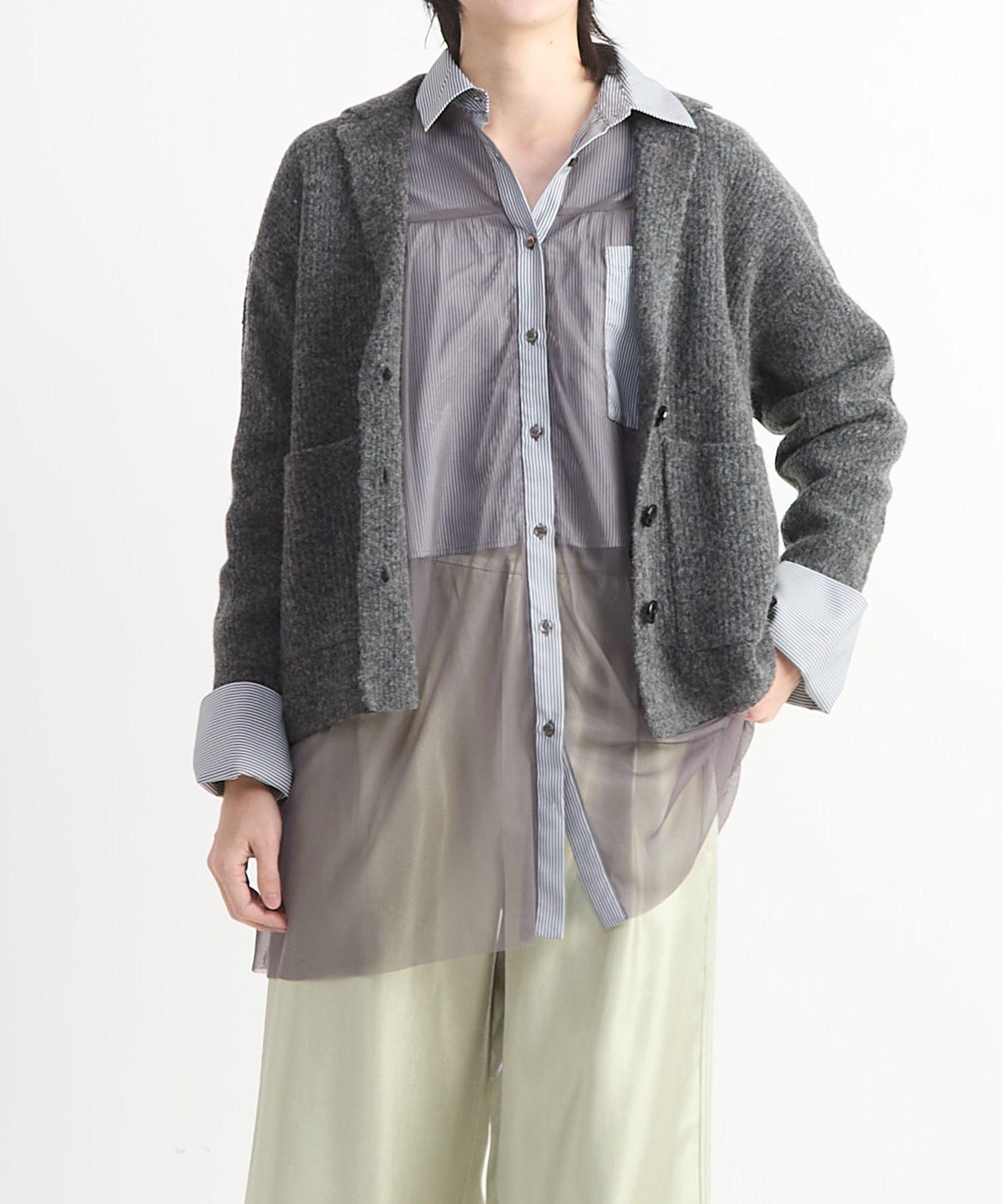 TAILORED KNIT SHORT CARDIGAN JACKET｜CONVERSE TOKYO (コンバース