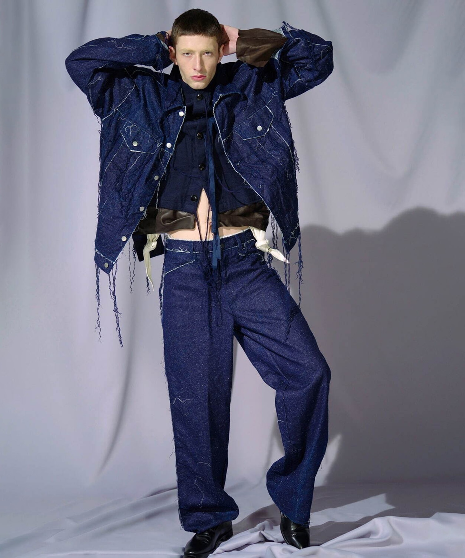 SILK DENIM PANTS(1 BLUE): Midorikawa: MENS｜CONZ ONLINE STORE