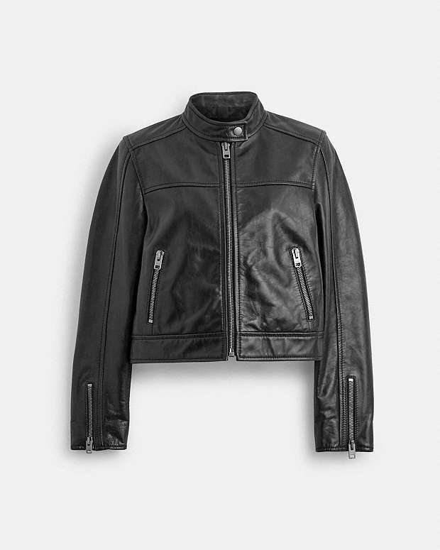 公式】COACH – コーチ | レザー レーシング ジャケット