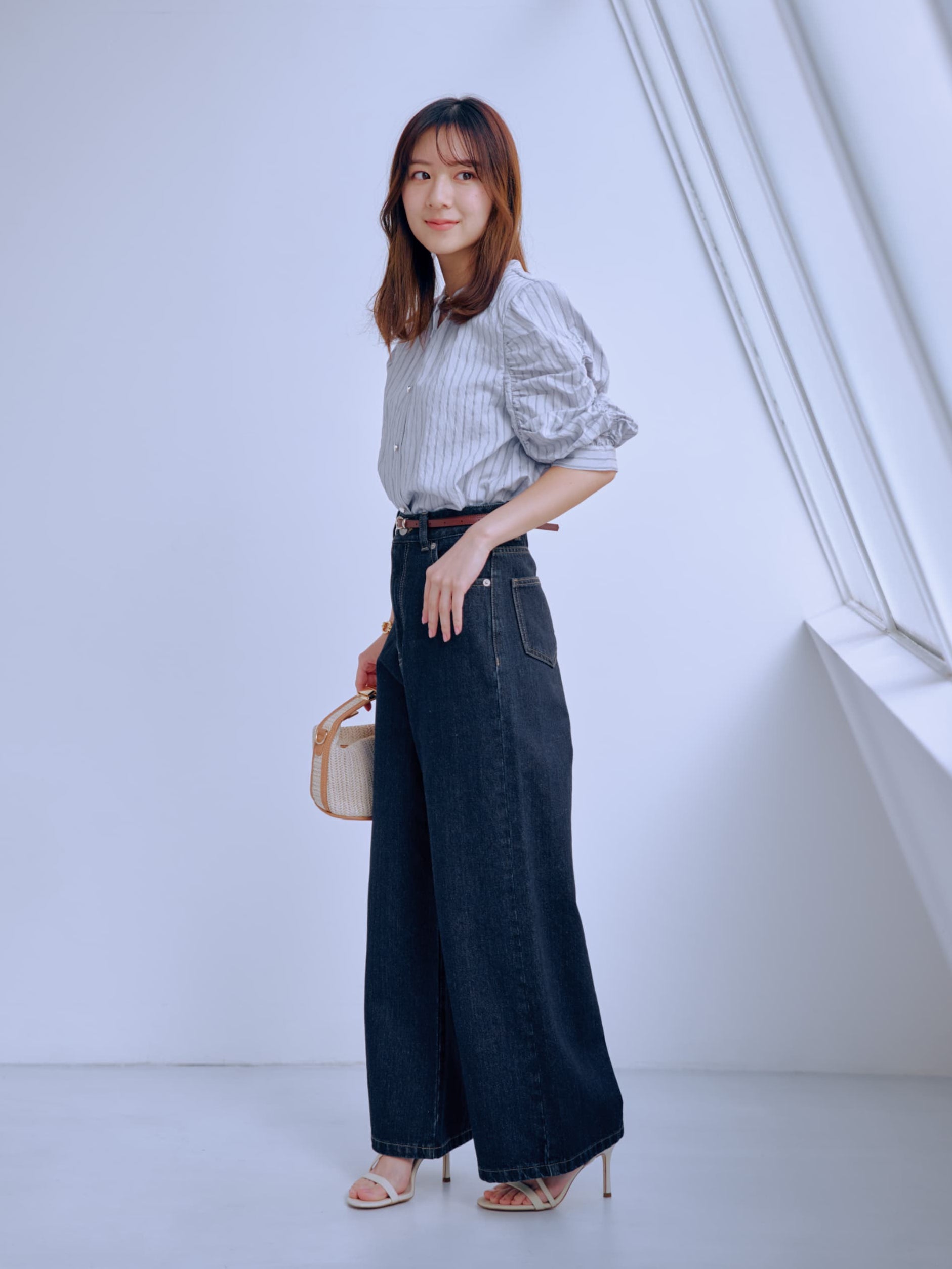 KUROKI DENIM フレアワイド-short & regular | 小柄・低身長女性向け