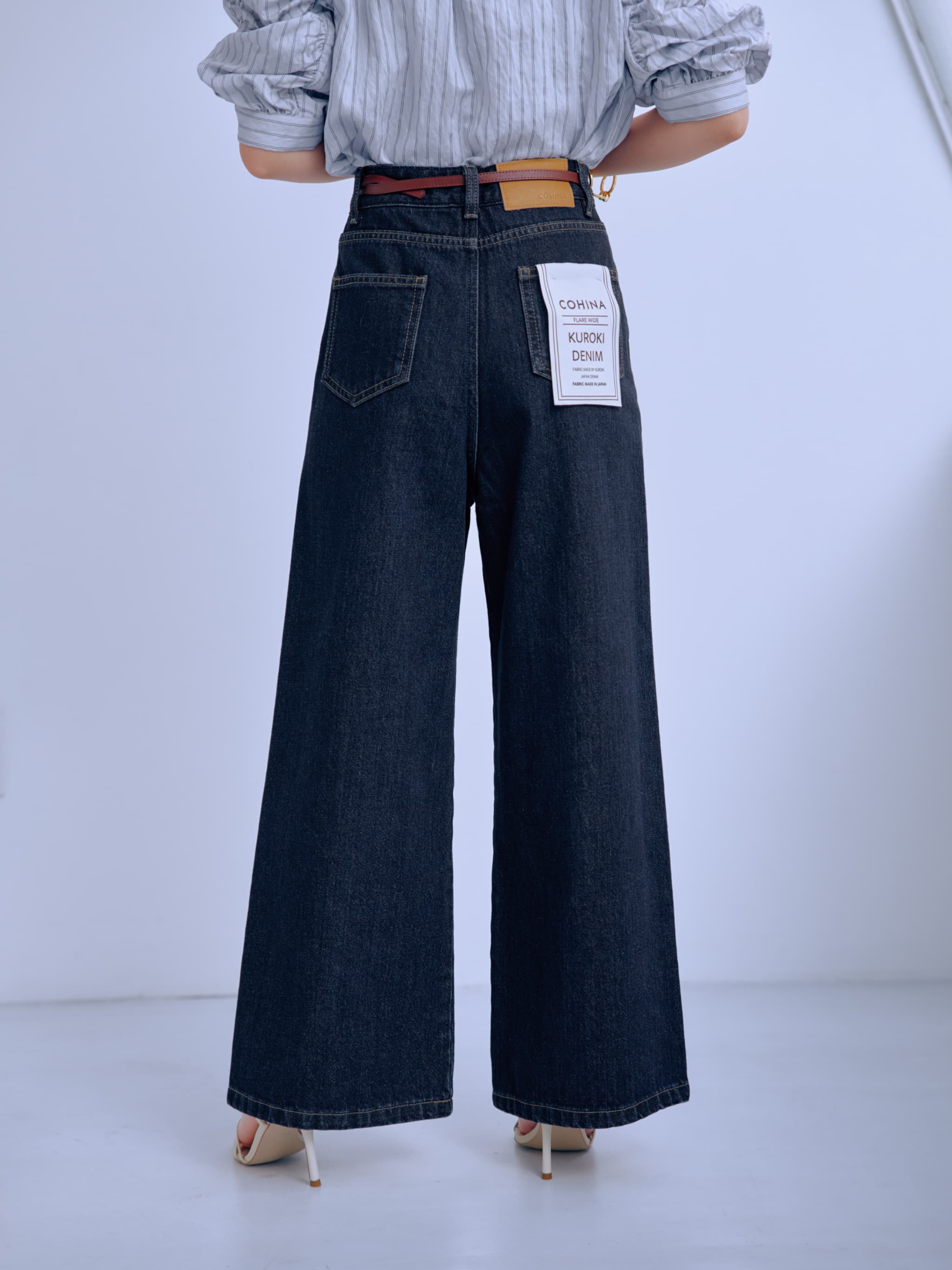 KUROKI DENIM フレアワイド-short & regular | 小柄・低身長女性向け