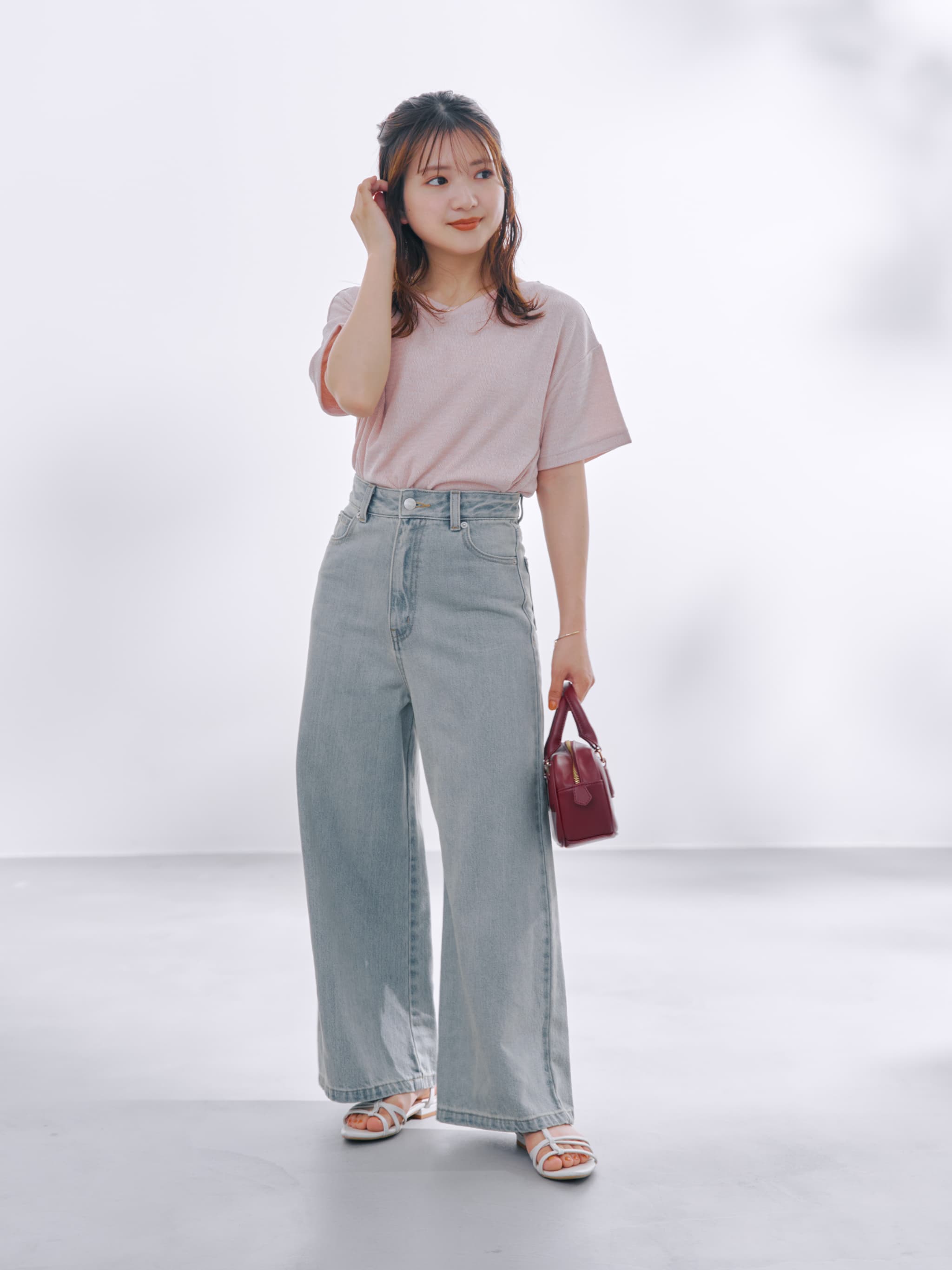 KUROKI DENIM フレアワイド-short & regular | 小柄・低身長女性向け