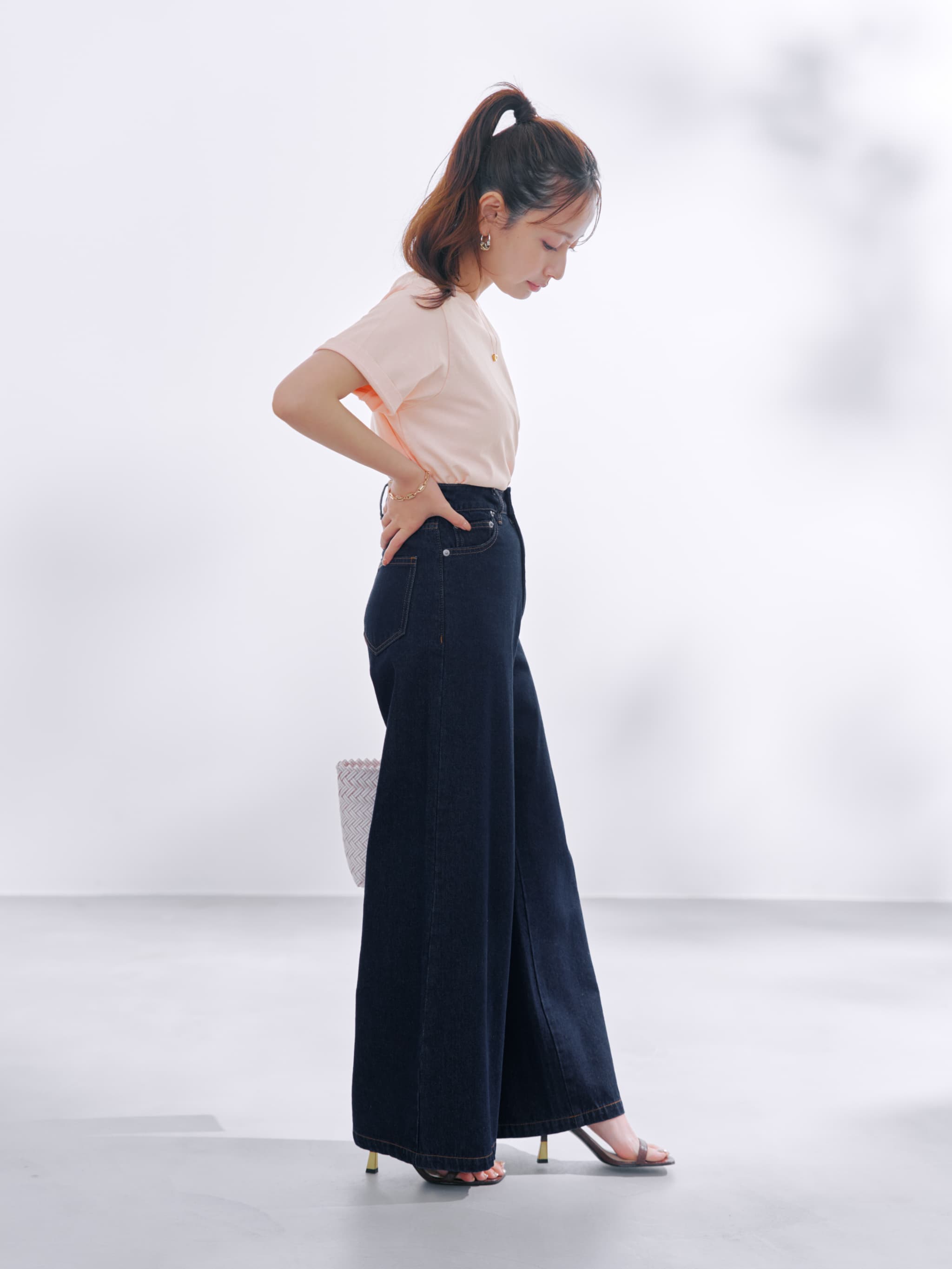 COHINA DENIM フレアワイド-short & regular | 小柄・低身長女性向け