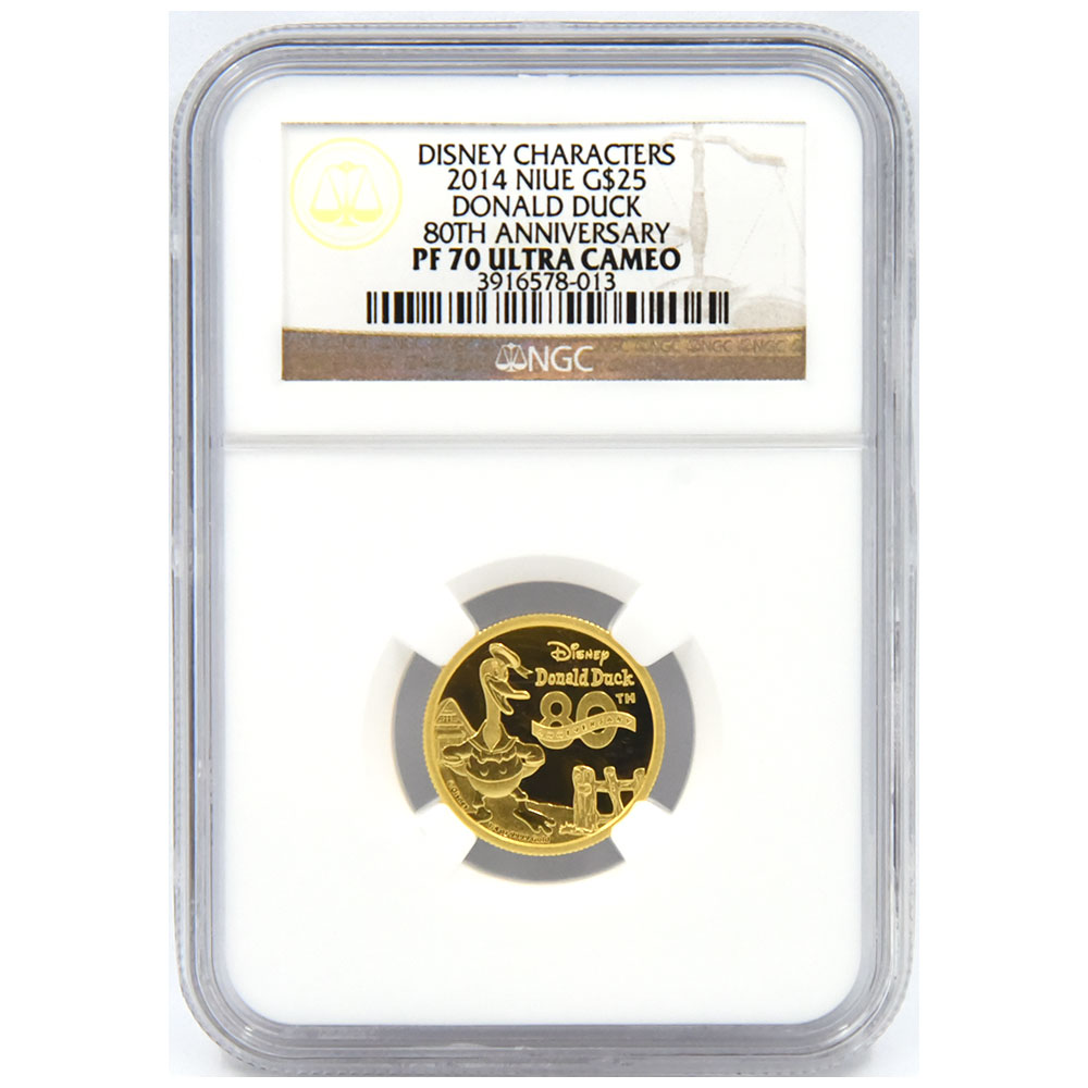 ニウエ 2014 エリザベス2世 25ドル1/2オンス 金貨 NGC PF 70 ULTRA