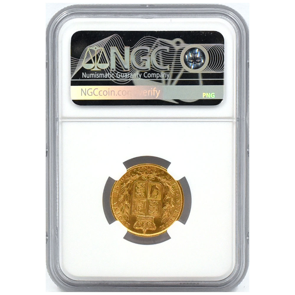 イギリス 1869 ヴィクトリア女王 1ソブリン 金貨 NGC MS62 6287077005