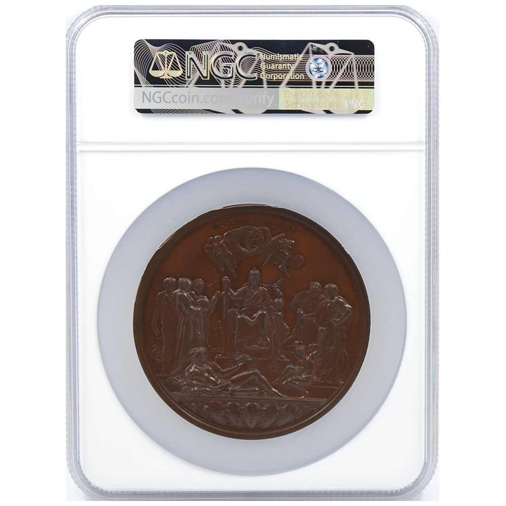 イギリス 1887 ヴィクトリア女王 銅メダル NGC MS 63 BN ゴールデン