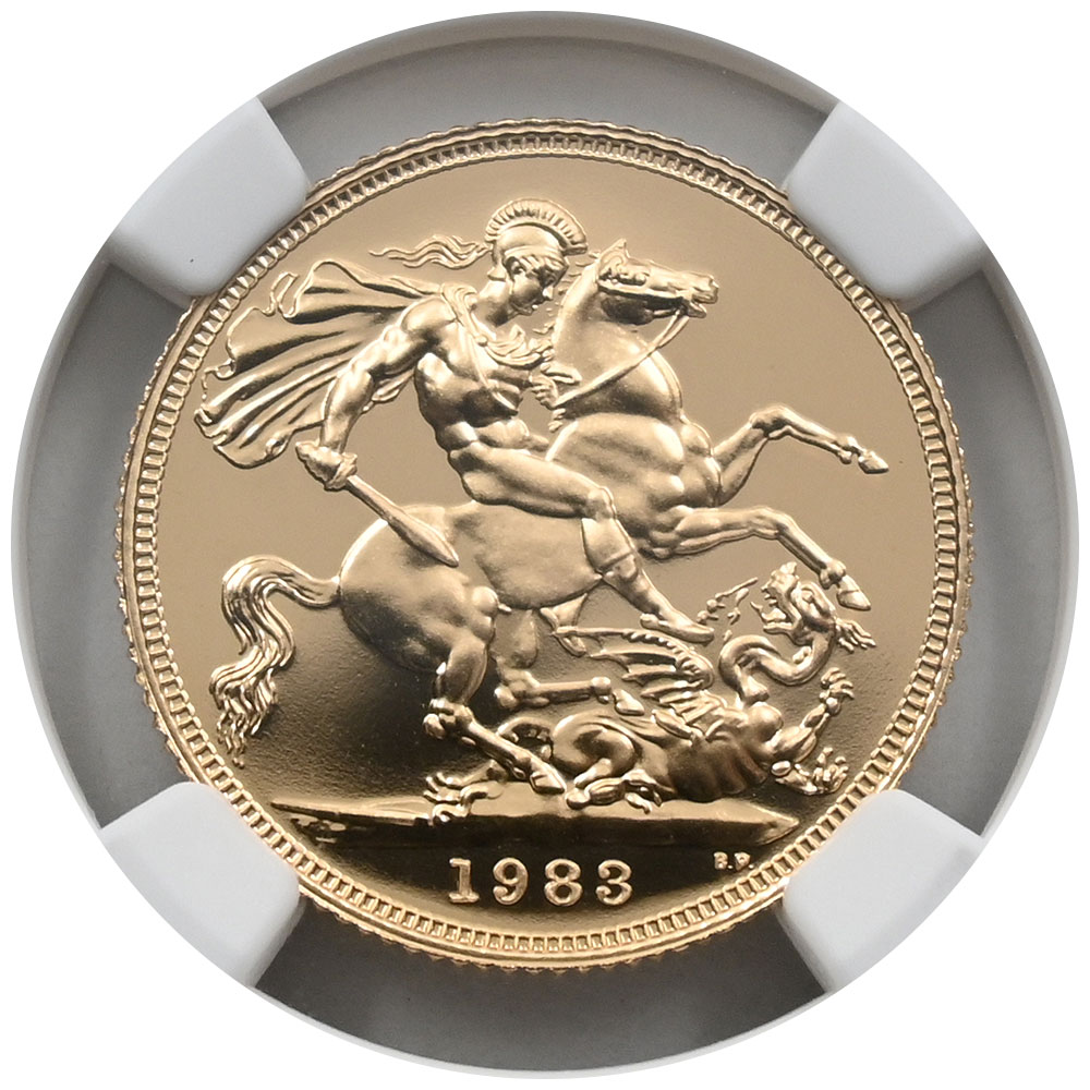 3枚セット】イギリス 1983 エリザベス2世 1/2 , 1 , 2 ソブリン 金貨