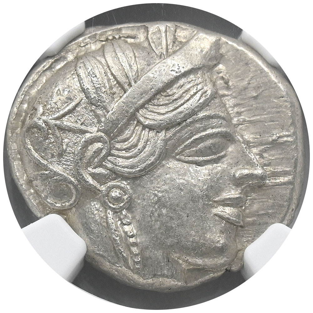 古代ギリシャ アッティカ c.440-404 BC テトラドラクマ 銀貨 NGC Ch AU