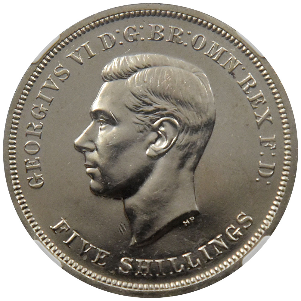 イギリス 1951 ジョージ6世 クラウン 銀貨 NGC PL63 フェスティバル