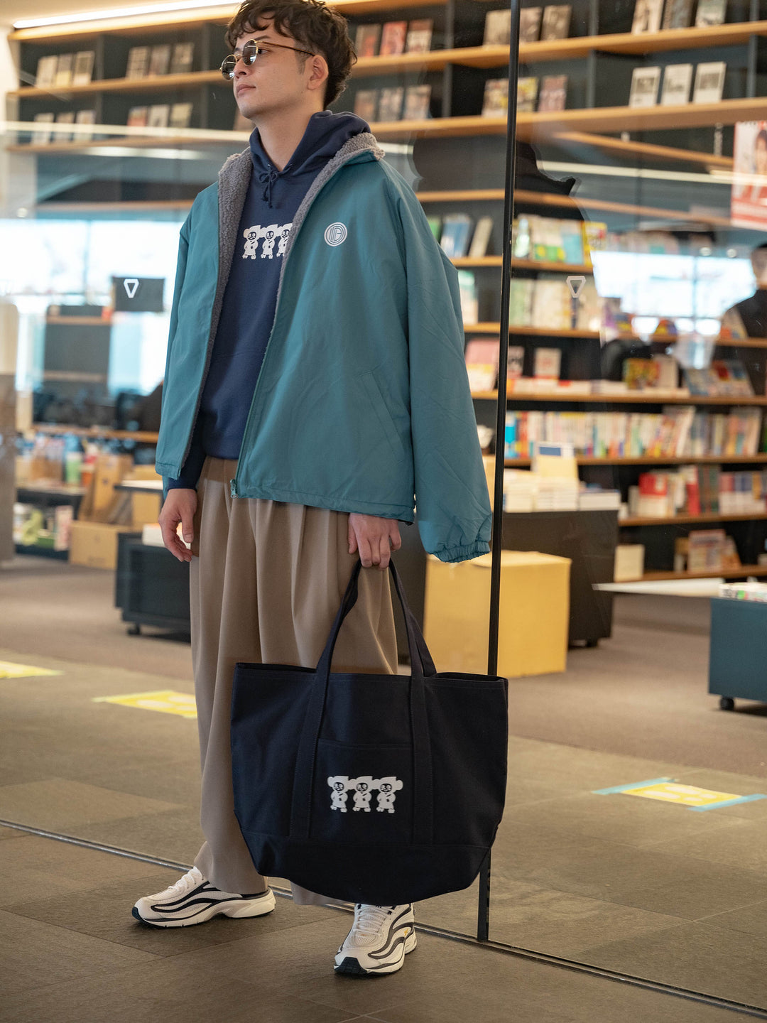 OIDAI リバーシブルボアジャケット サークルロゴ ターコイズ – COLLEGE