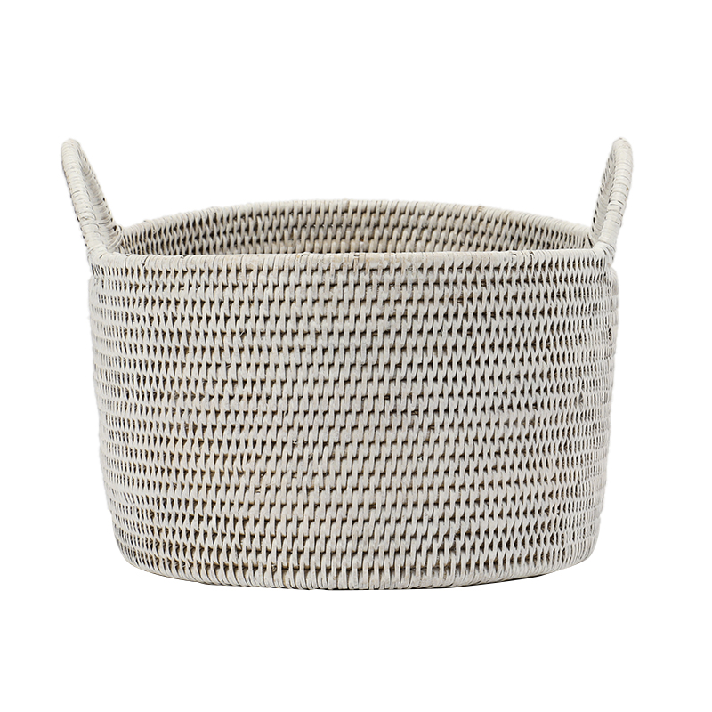 BAOLGI（バオルジィ）オーバル バスケット ウィズ ハンドル ホワイト S