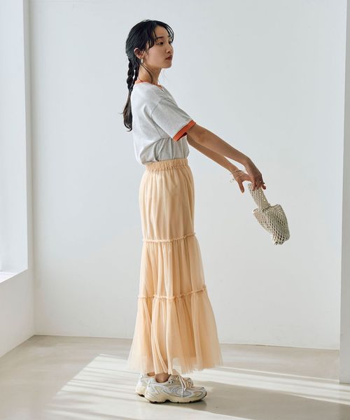 2WAYチュールティアードスカート