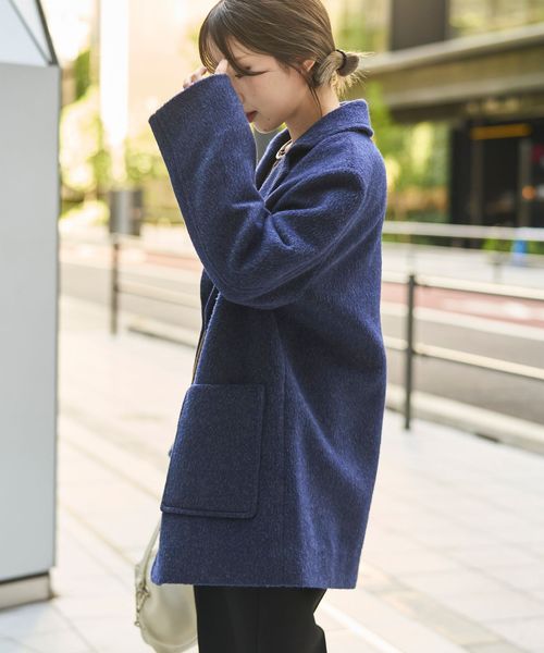 RONEL】シャギージャケットコート