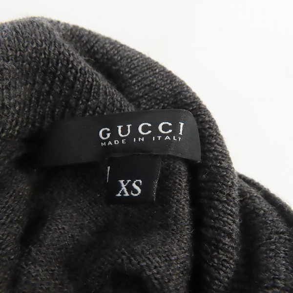 GUCCI/グッチ ダブルG ピンバッジ ウール タートルネック ニット