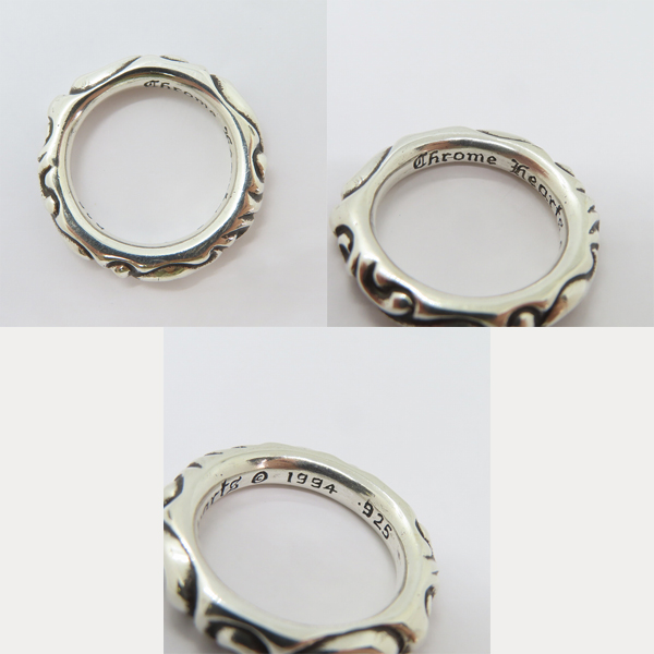 ギャラ付き】CHROME HEARTS/クロムハーツ スクロール バンド リング/20