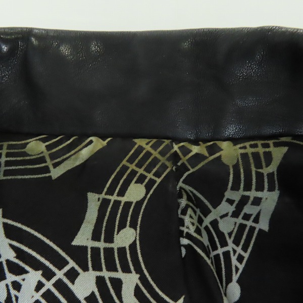 NUMBER(N)INE×STUDIOUS/ナンバーナイン×ステュディオス 音符柄 レザー