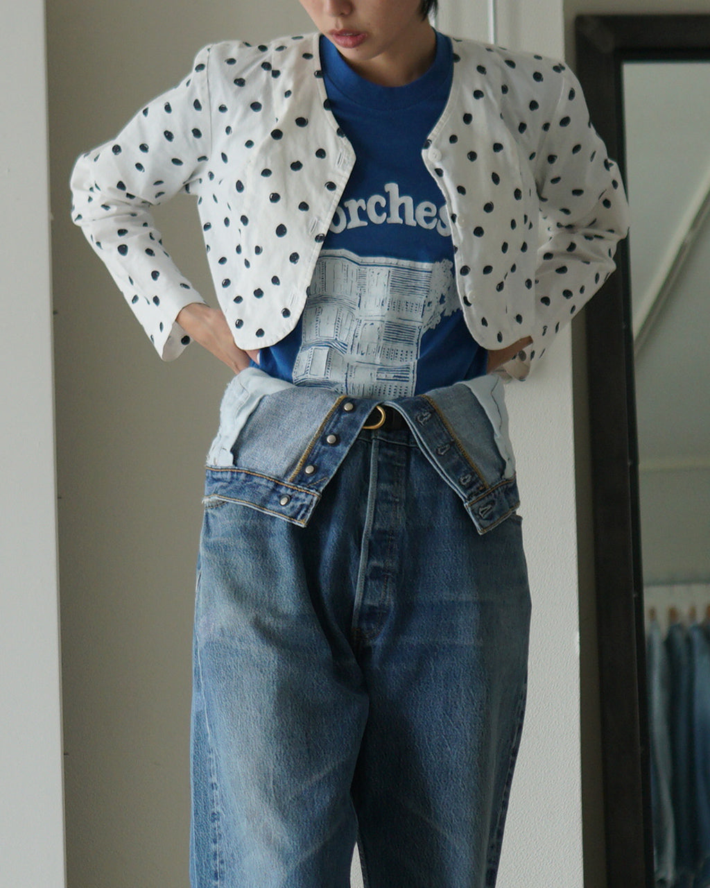 QUIITO キイト ダブルウエスト デニムパンツ レディース W WAIST DENIM