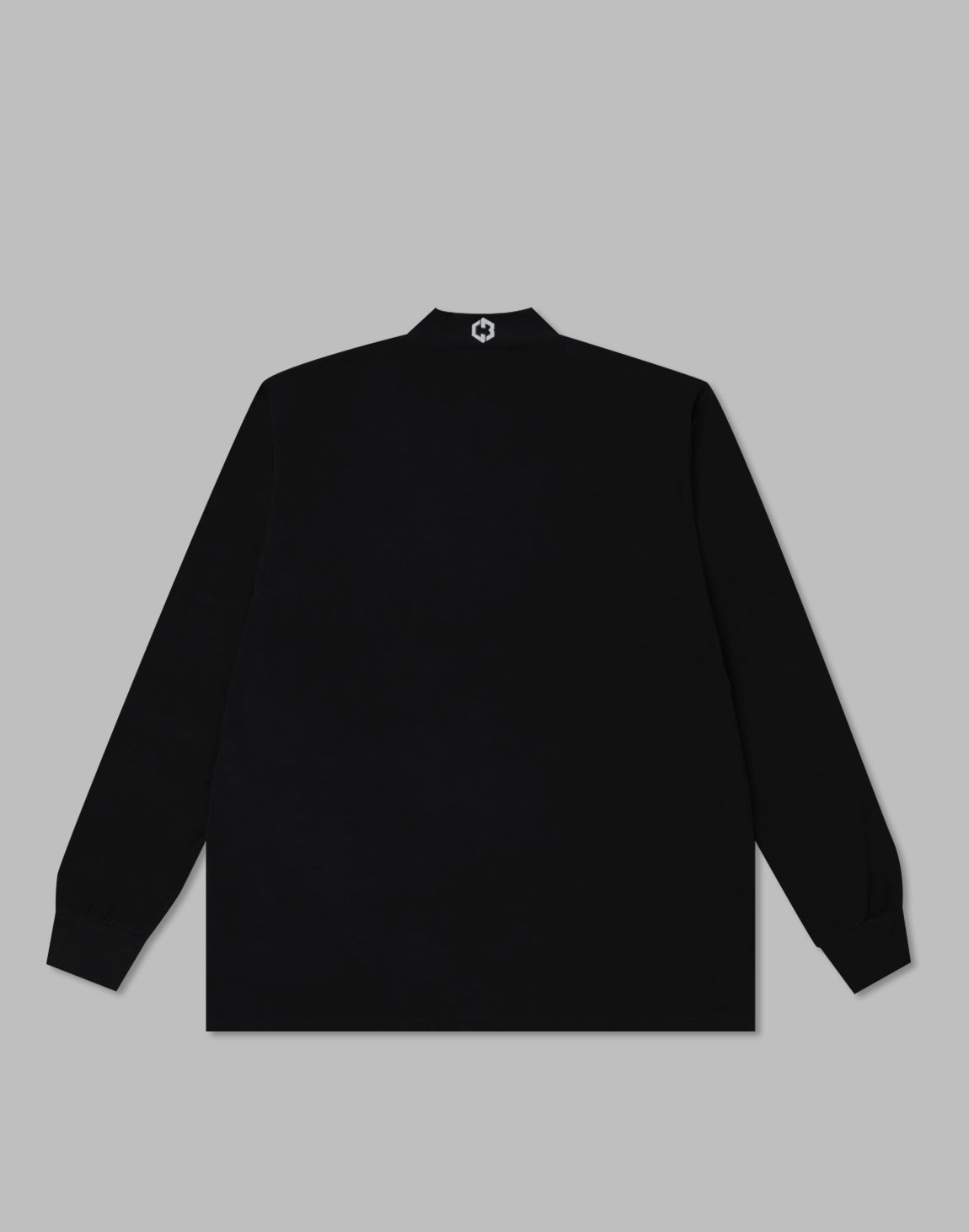CRONOS BLACK MOCK NECK LONG SLEEVE T-SHIRT【BLACK】