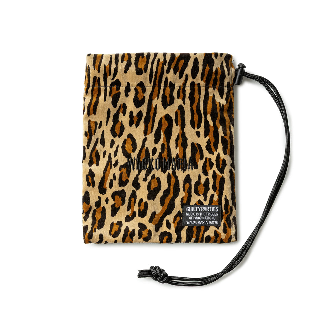 WACKO MARIA LEOPARD DRAWSTRING BAG キムタク WACKO MARIA LEOPARD