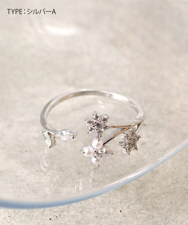 ボタニカルモチーフストーンリング / Tiaclasse | ファッション通販