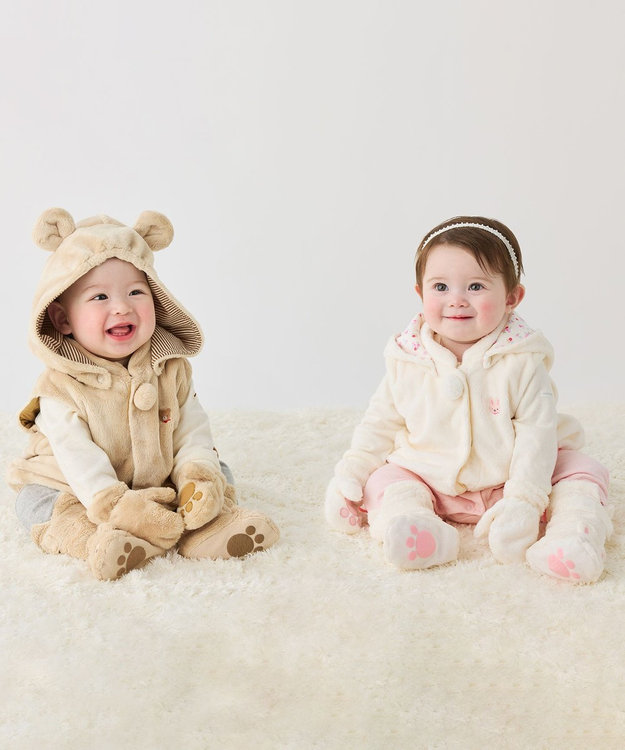 ミキハウス】【70-90cm】 マイクロファー ベスト / MIKI HOUSE HOT