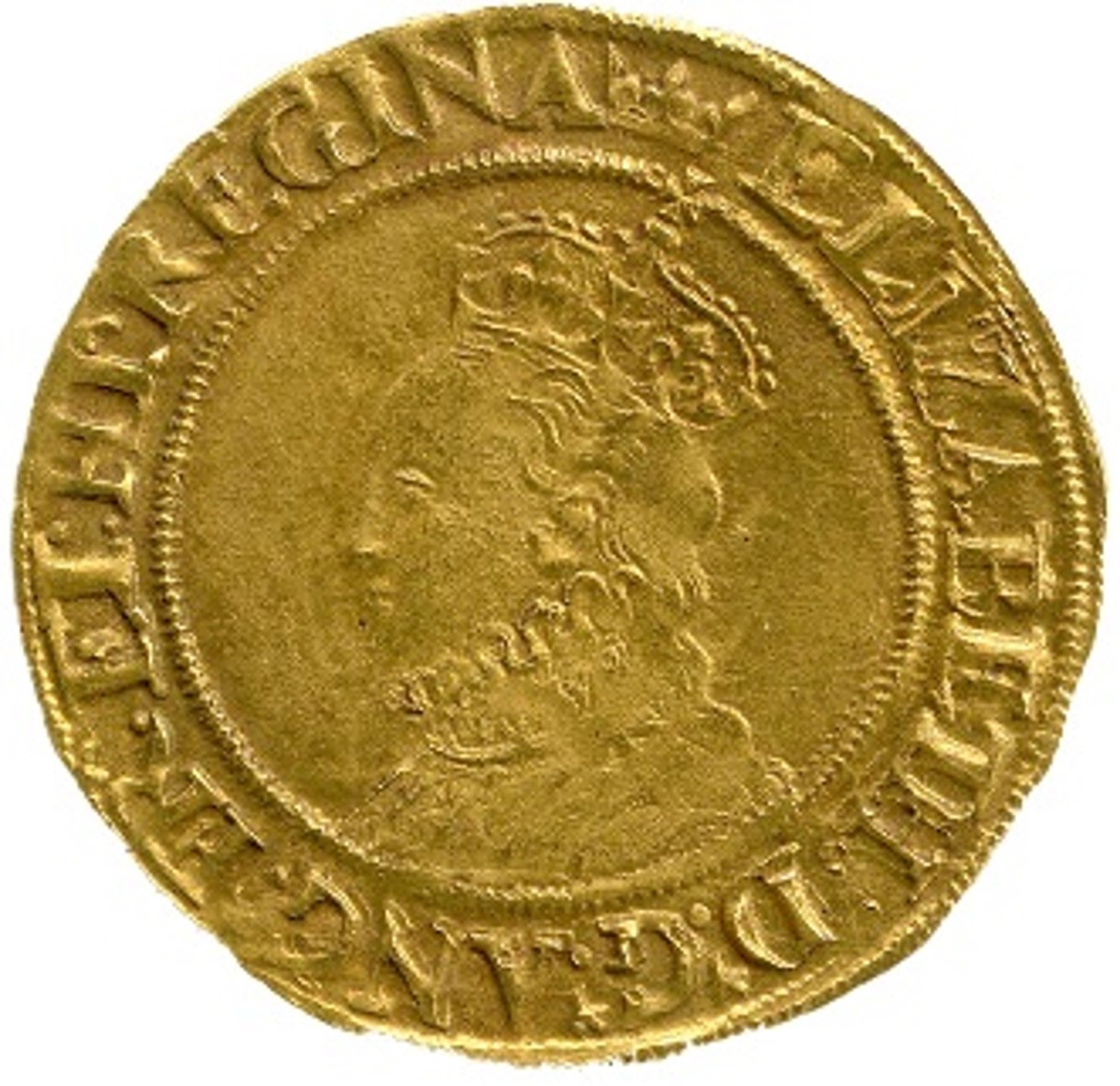 イギリス エリザベス1世 (1558-1603) ハーフポンド金貨 N.D.(1560-1580
