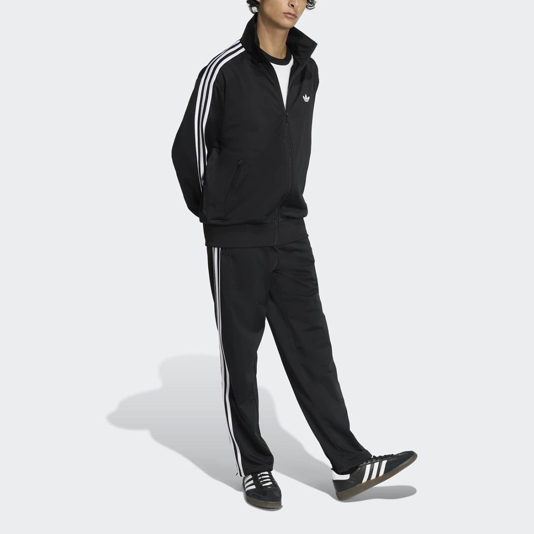 ADIDAS ORIGINALS - Felpa con zip Firebird - KD8312-NERO