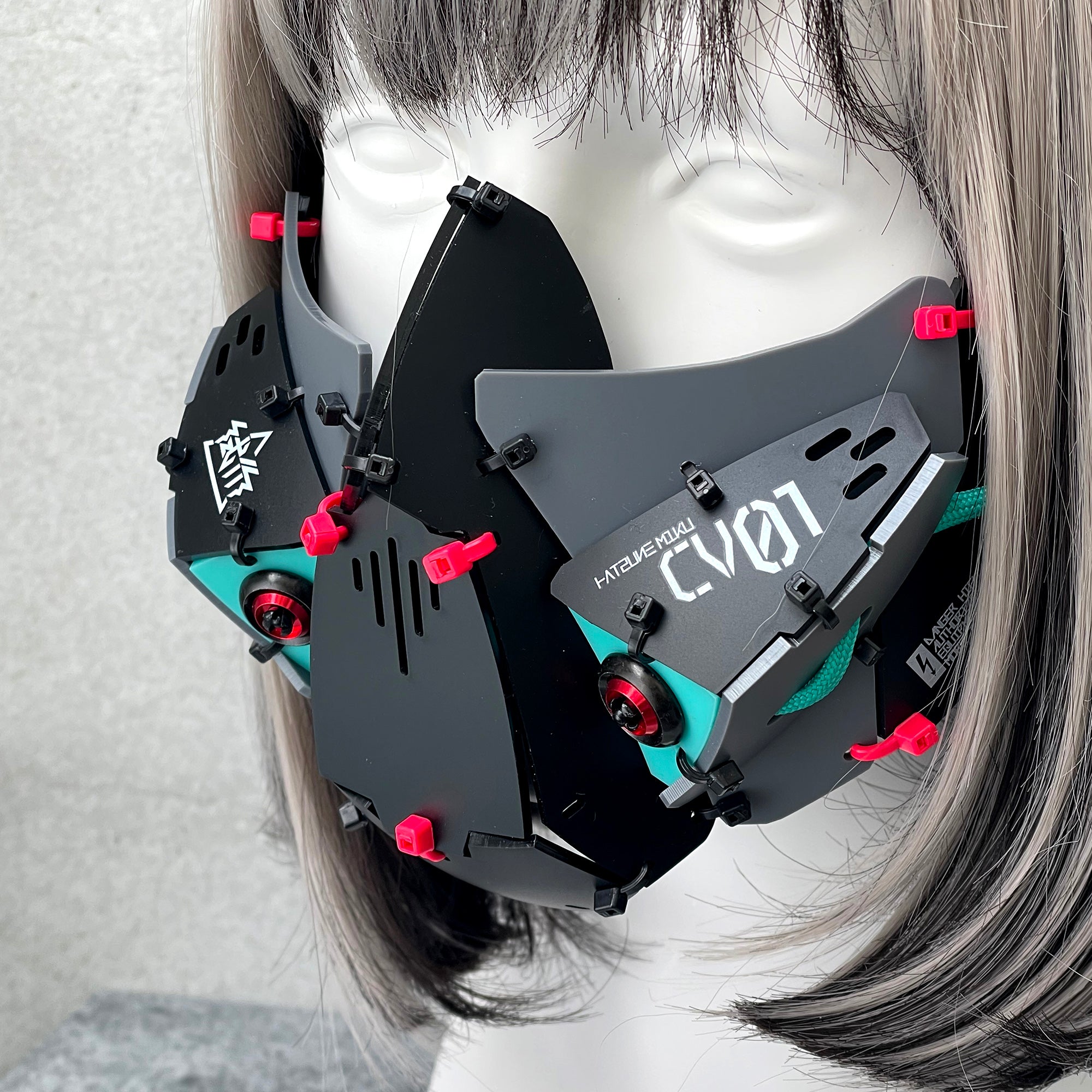 中央町戦術工芸】装甲マスクユニットmk21 black×red XLサイズ 装甲