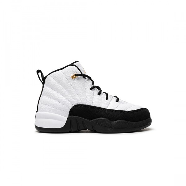 jordan little kids jordan 12 retro white metallic gold black